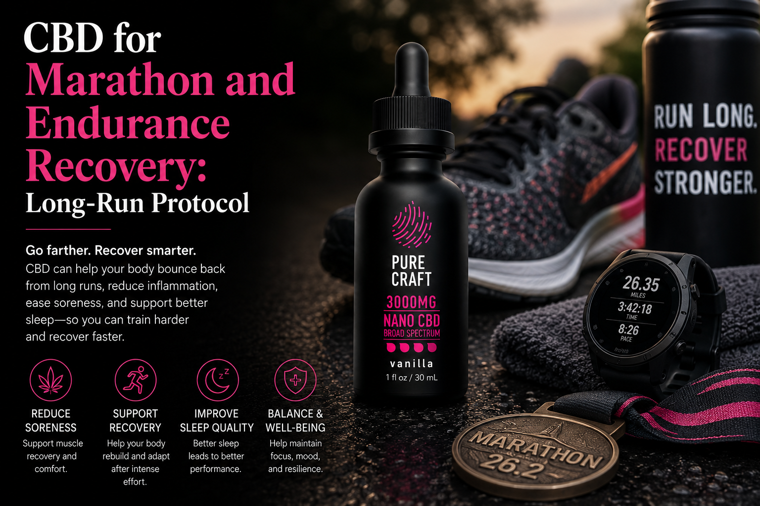 CBD for Marathon and Endurance Recovery: Long-Run Protocol | PureCraft CBD