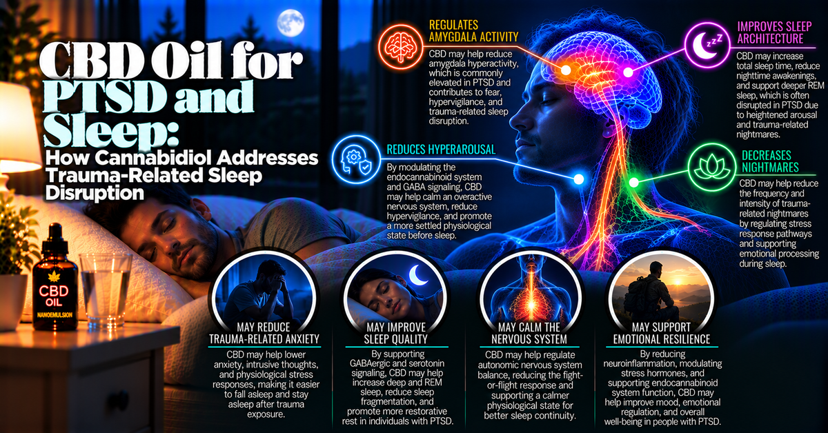 CBD Oil for PTSD and Sleep: How Cannabidiol Addresses Trauma-Related Sleep Disruption