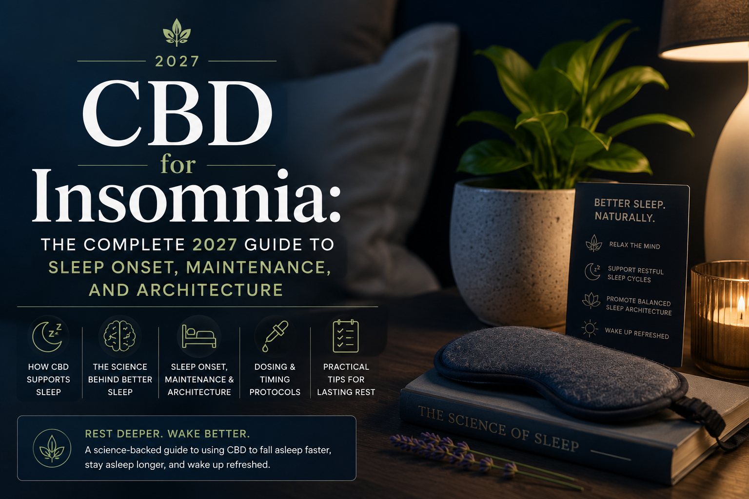 CBD for Insomnia: The Complete 2027 Guide to Sleep Onset, Maintenance, and Architecture | PureCraft CBD