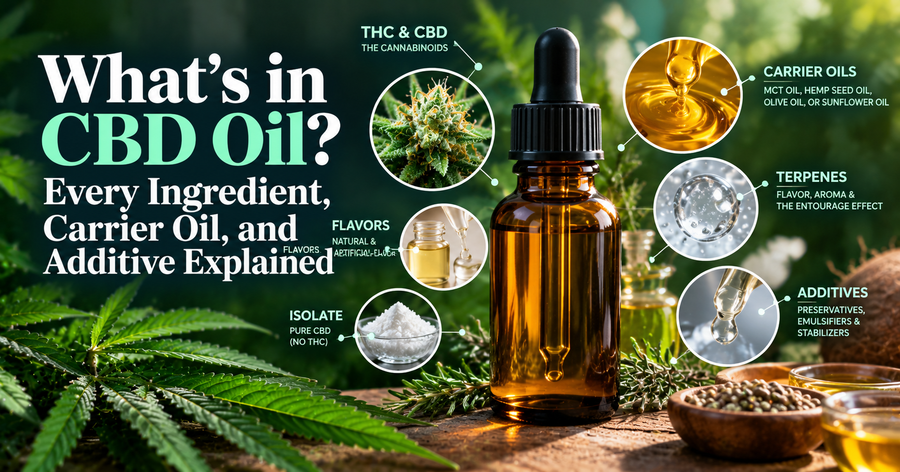 What's in CBD Oil? Every Ingredient, Carrier Oil, and Additive Explained
