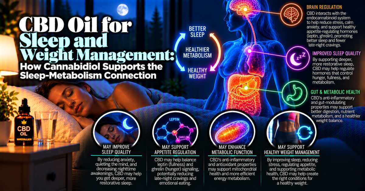 CBD Oil for Sleep and Weight Management: How Cannabidiol Supports the Sleep-Metabolism Connection