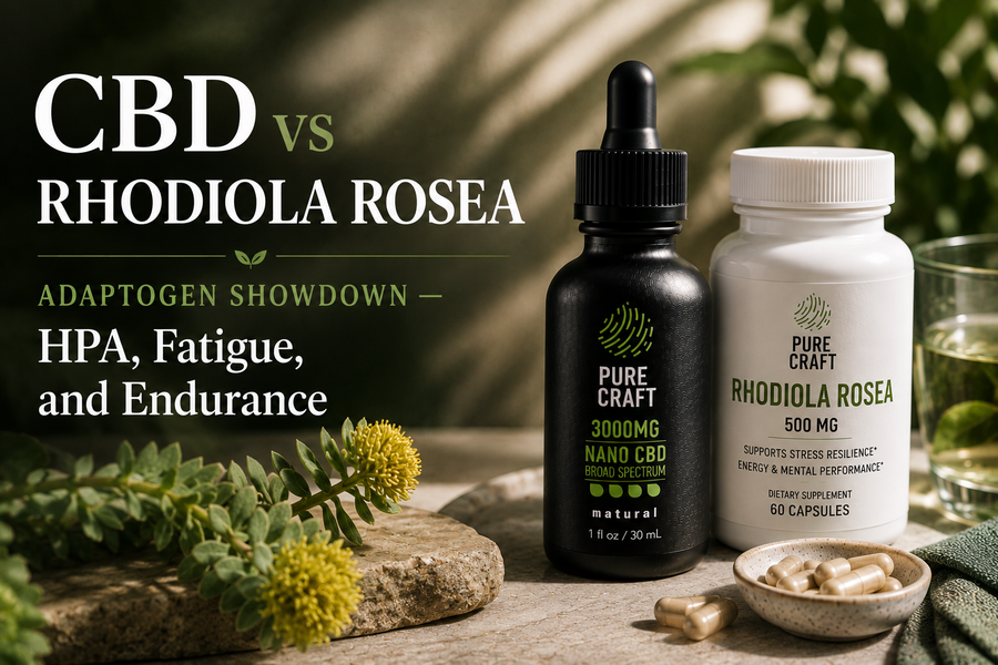 CBD vs Rhodiola Rosea: Adaptogen Showdown — HPA, Fatigue, and Endurance | PureCraft CBD