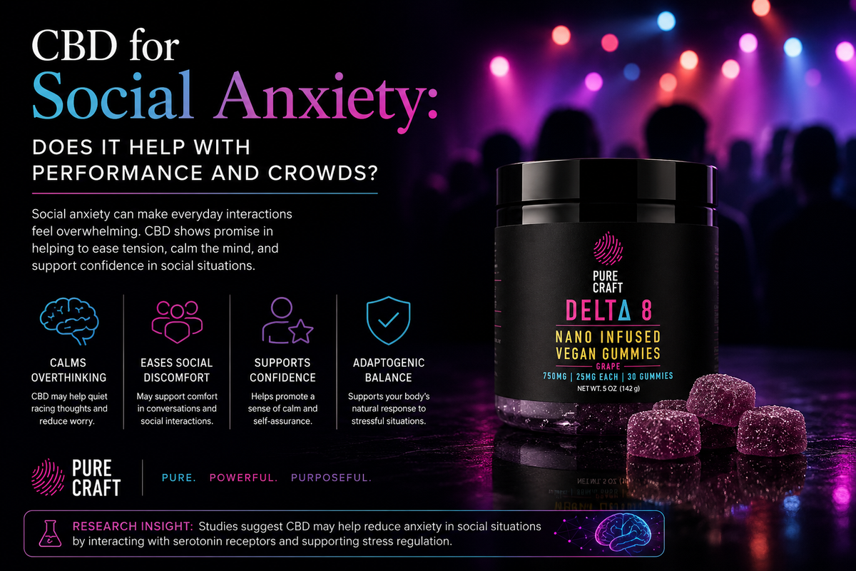 CBD for Social Anxiety: Does It Help With Performance and Crowds? | PureCraft CBD
