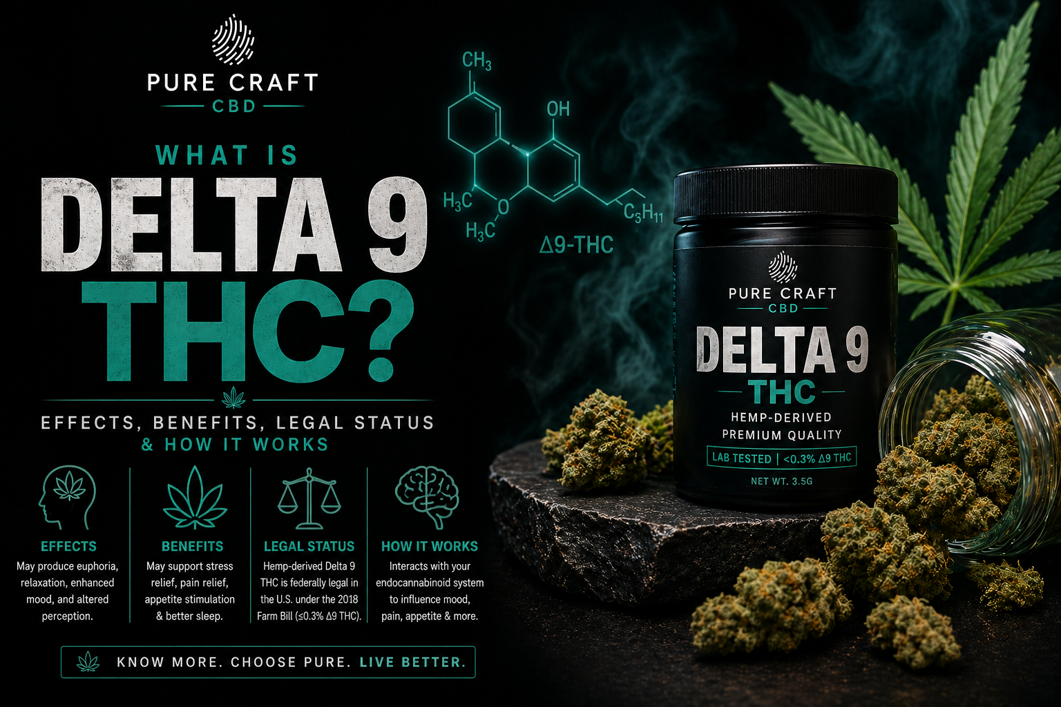 What Is Delta 9 THC? Effects, Benefits, Legal Status & How It Works