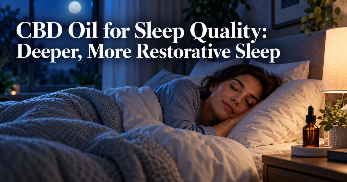 CBD Oil for Sleep Quality: Deeper, More Restorative Sleep | PureCraft CBD