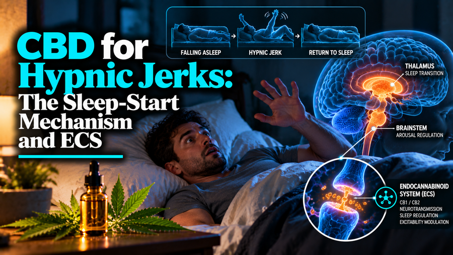 CBD for Hypnic Jerks: The Sleep-Start Mechanism and ECS | PureCraft CBD