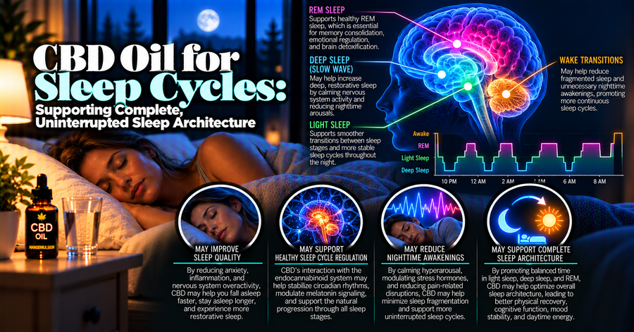 CBD Oil for Sleep Cycles: Supporting Complete, Uninterrupted Sleep Architecture