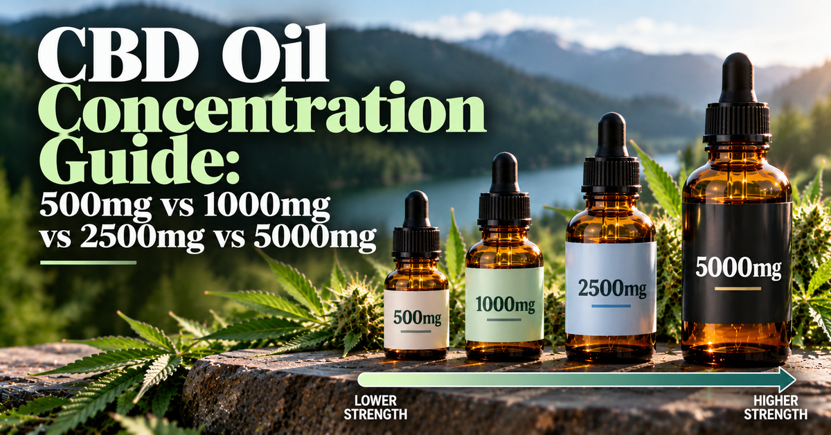 CBD Oil Concentration Guide: 500mg vs 1000mg vs 2500mg vs 5000mg Explained
