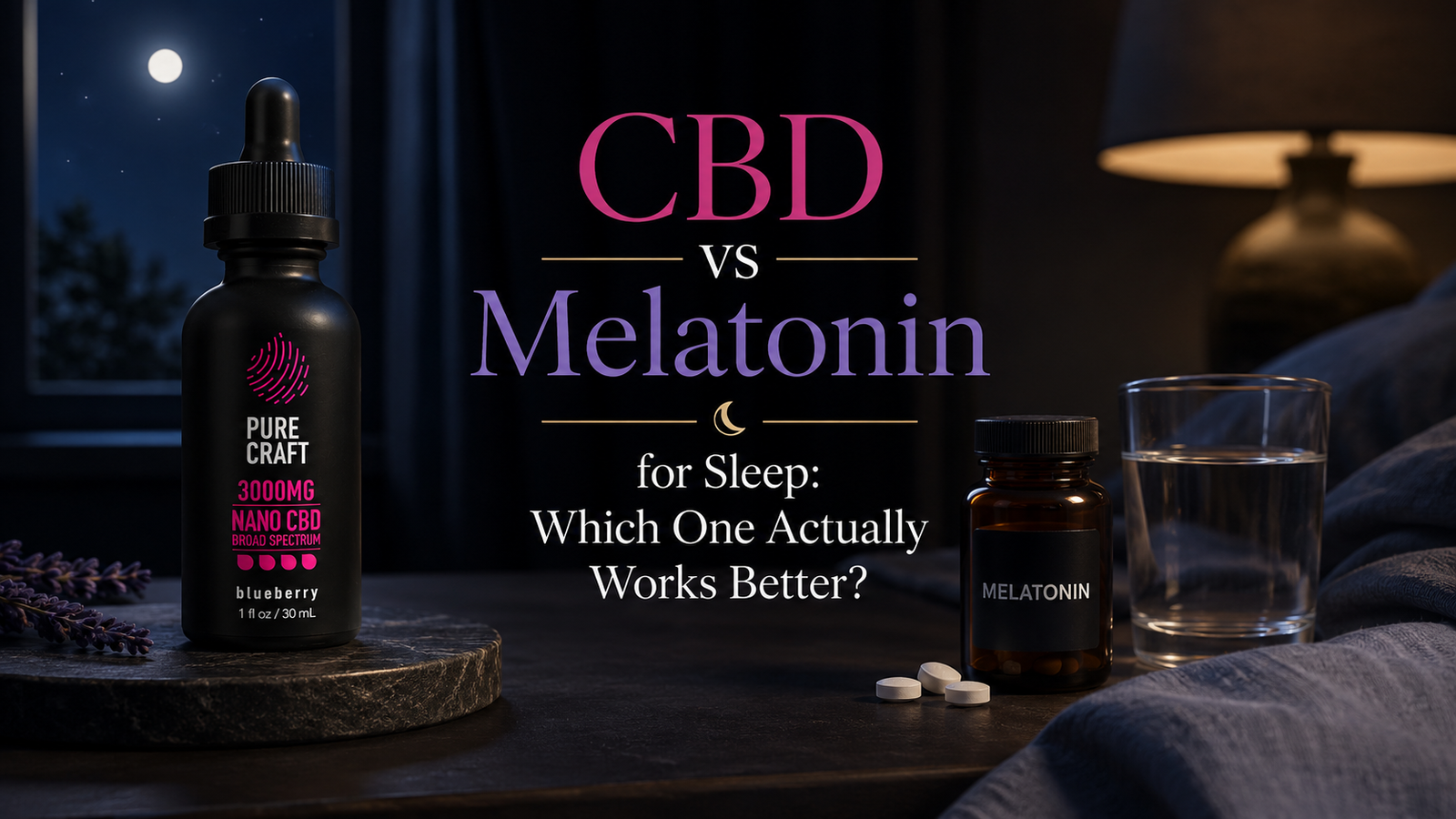 CBD vs Melatonin for Sleep: Which One Actually Works Better? | PureCraft CBD