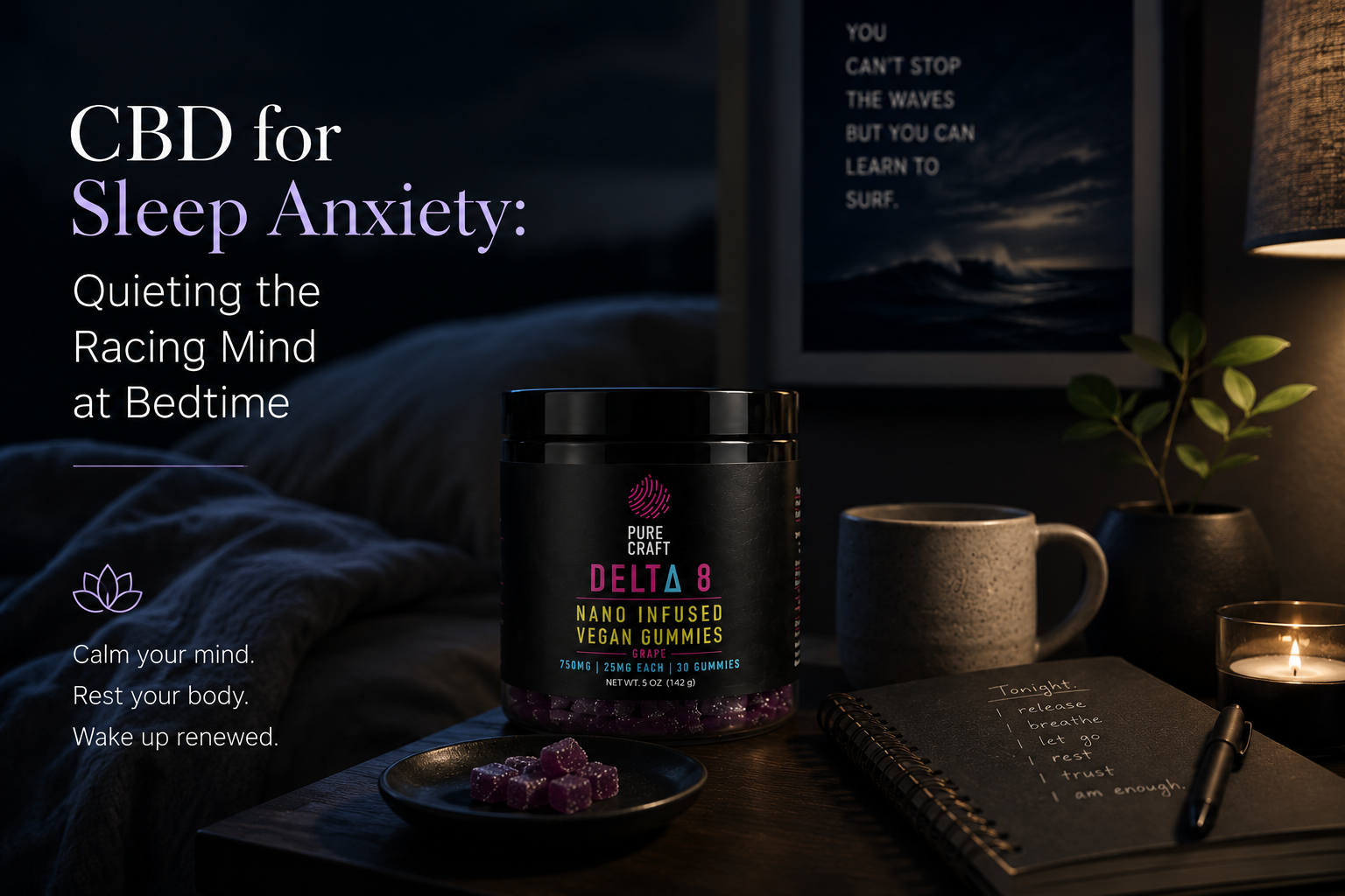 CBD for Sleep Anxiety: Quieting the Racing Mind at Bedtime | PureCraft CBD