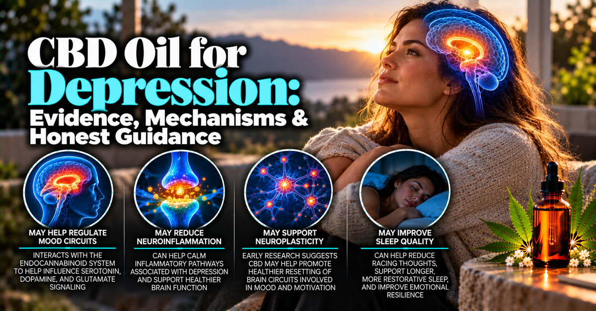 CBD Oil for Depression: Evidence, Mechanisms & Honest Guidance | PureCraft CBD