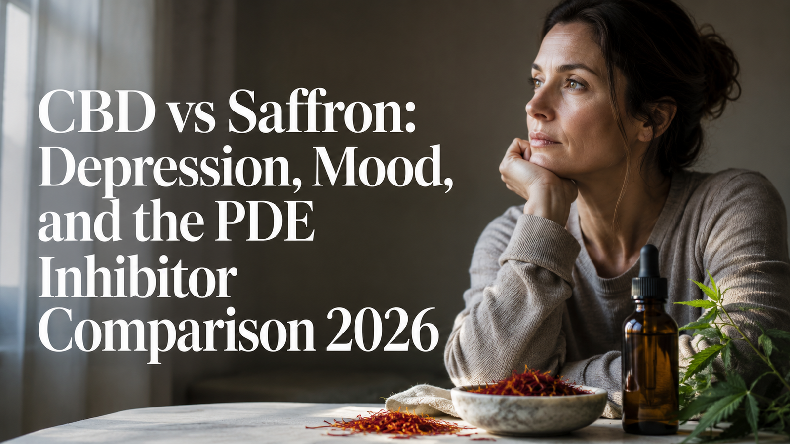 CBD vs Saffron: Depression, Mood, and the PDE Inhibitor Comparison 2026 | PureCraft CBD