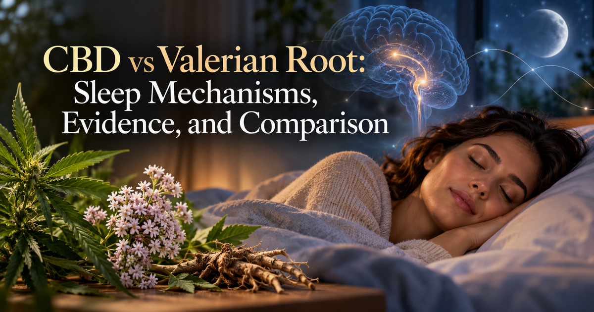 CBD vs Valerian Root: Sleep Mechanisms, Evidence, and Comparison | PureCraft CBD