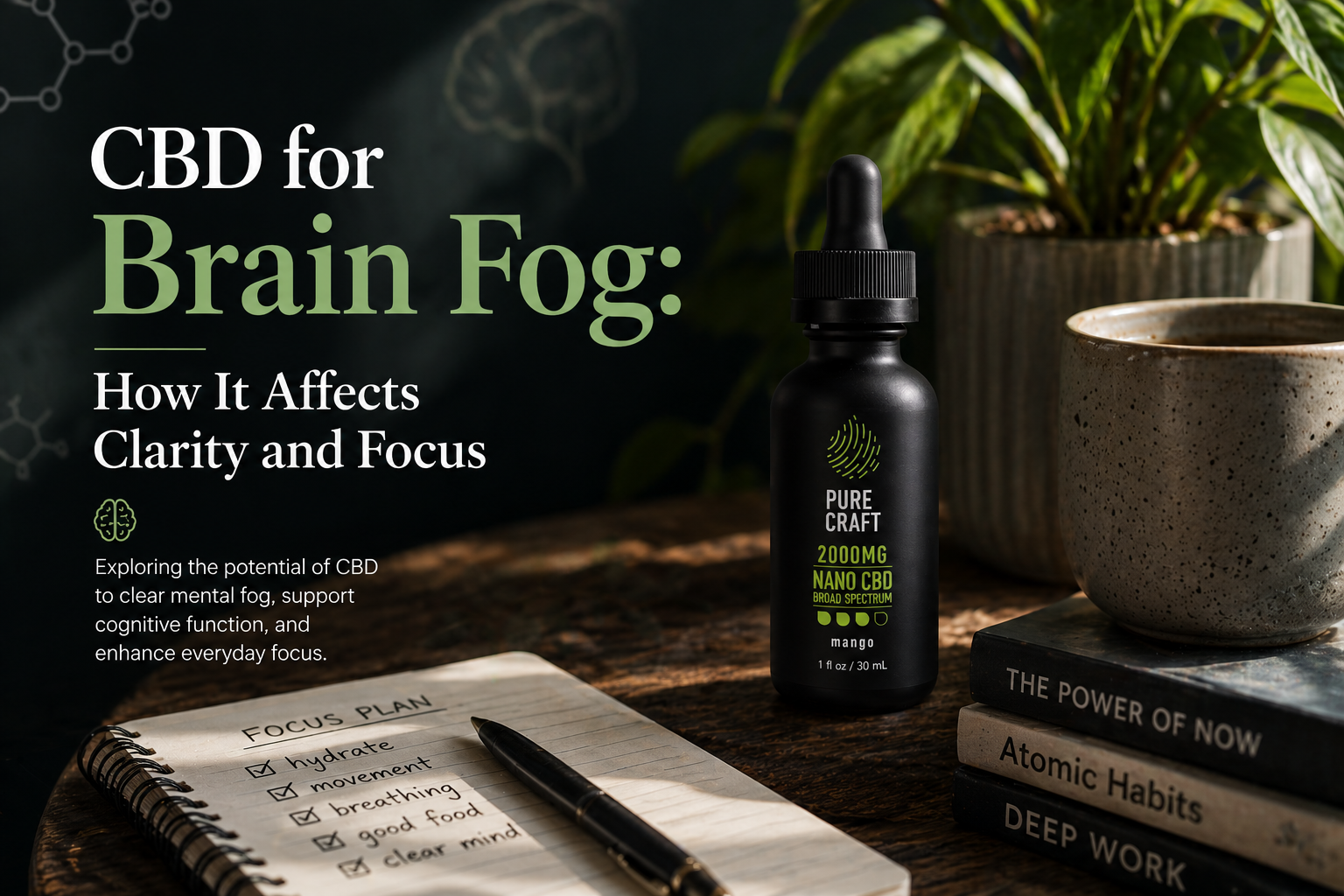CBD for Brain Fog: How It Affects Clarity and Focus | PureCraft CBD