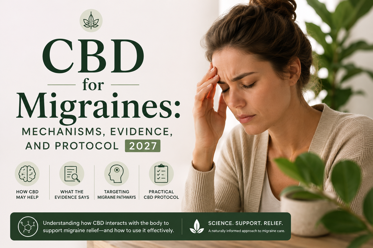 CBD for Migraines: Mechanisms, Evidence, and Protocol 2027 | PureCraft CBD