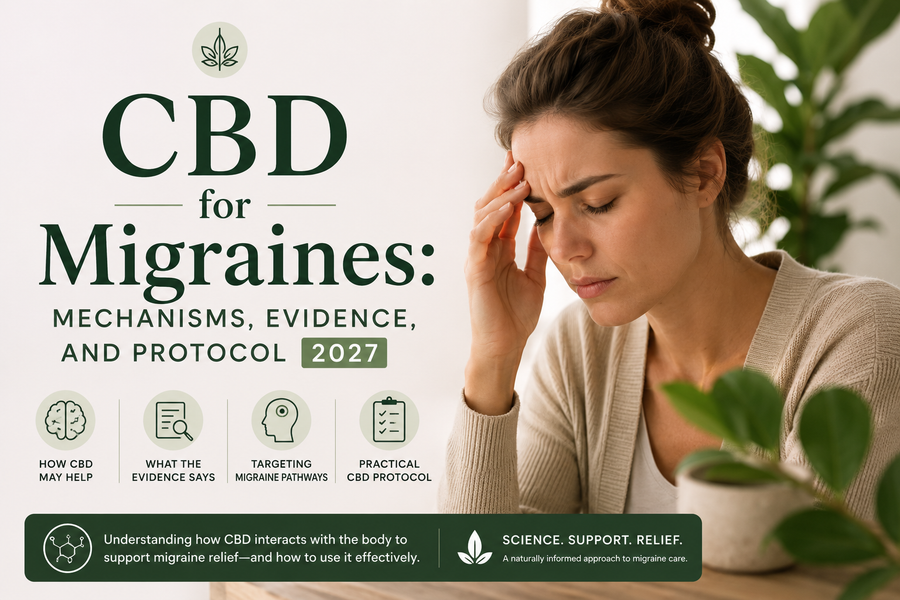 CBD for Migraines: Mechanisms, Evidence, and Protocol 2027 | PureCraft CBD