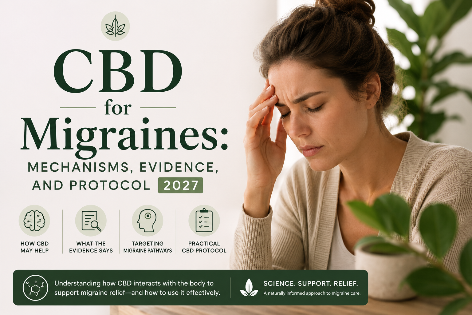 CBD for Migraines: Mechanisms, Evidence, and Protocol 2027 | PureCraft CBD