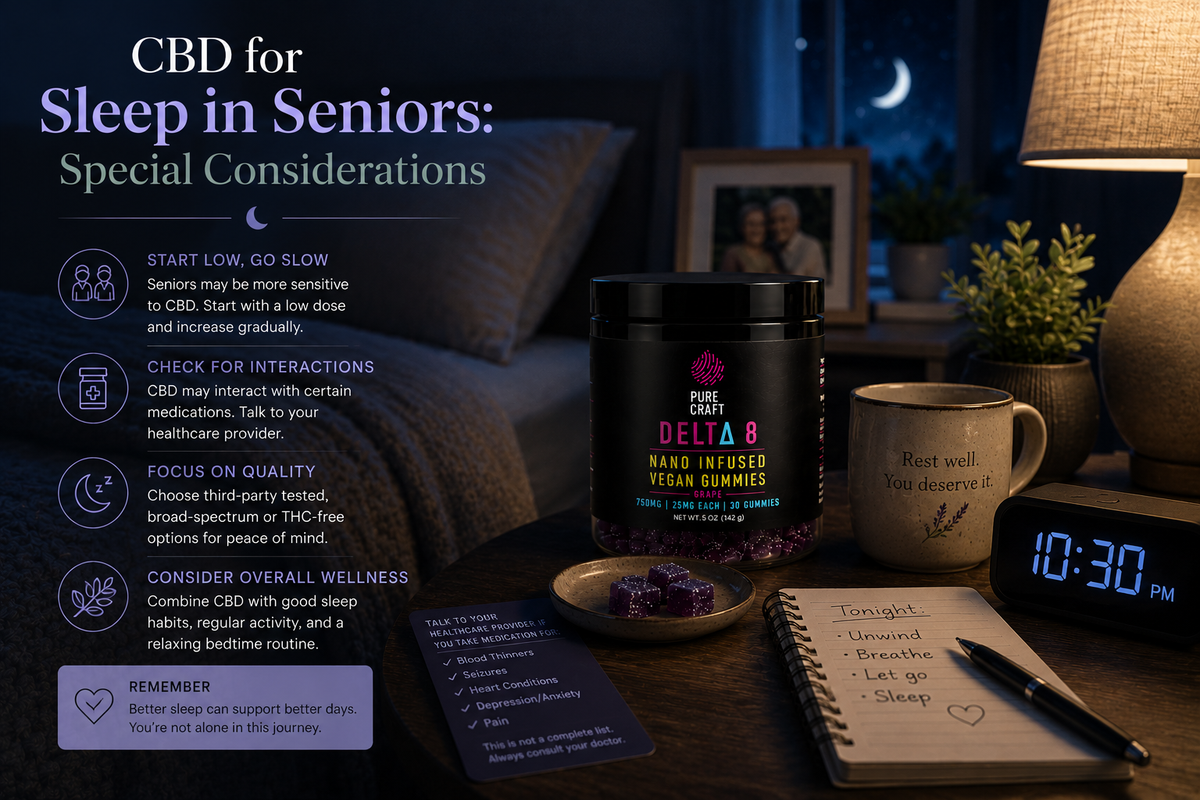 CBD for Sleep in Seniors: Special Considerations | PureCraft CBD