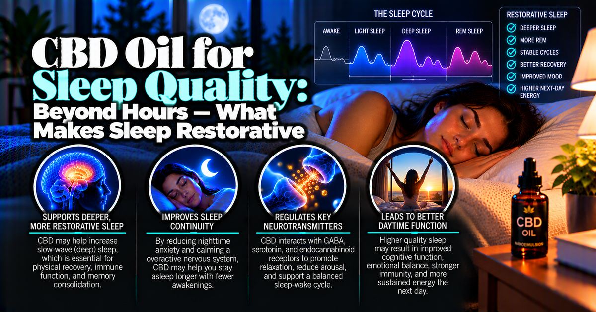 CBD Oil for Sleep Quality: Beyond Hours — What Makes Sleep Restorative