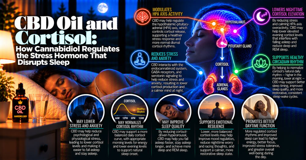 CBD Oil and Cortisol: How Cannabidiol Regulates the Stress Hormone That Disrupts Sleep