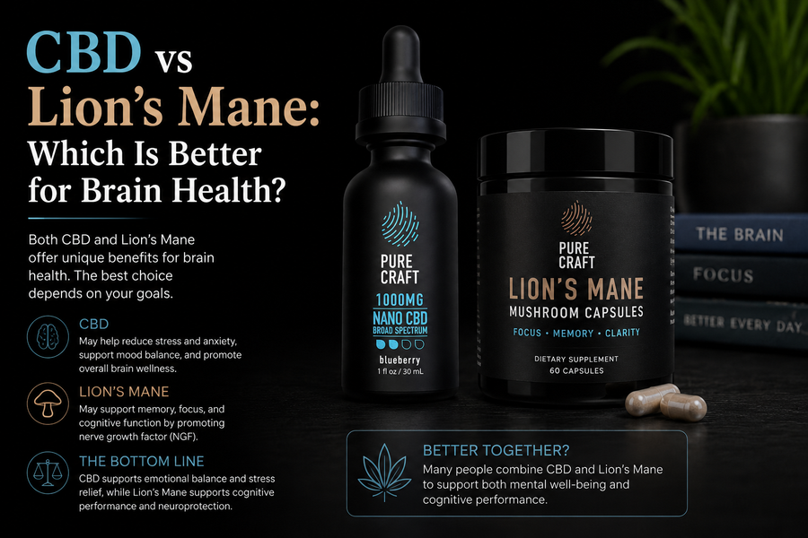 CBD vs Lion's Mane: Which Is Better for Brain Health? | PureCraft CBD