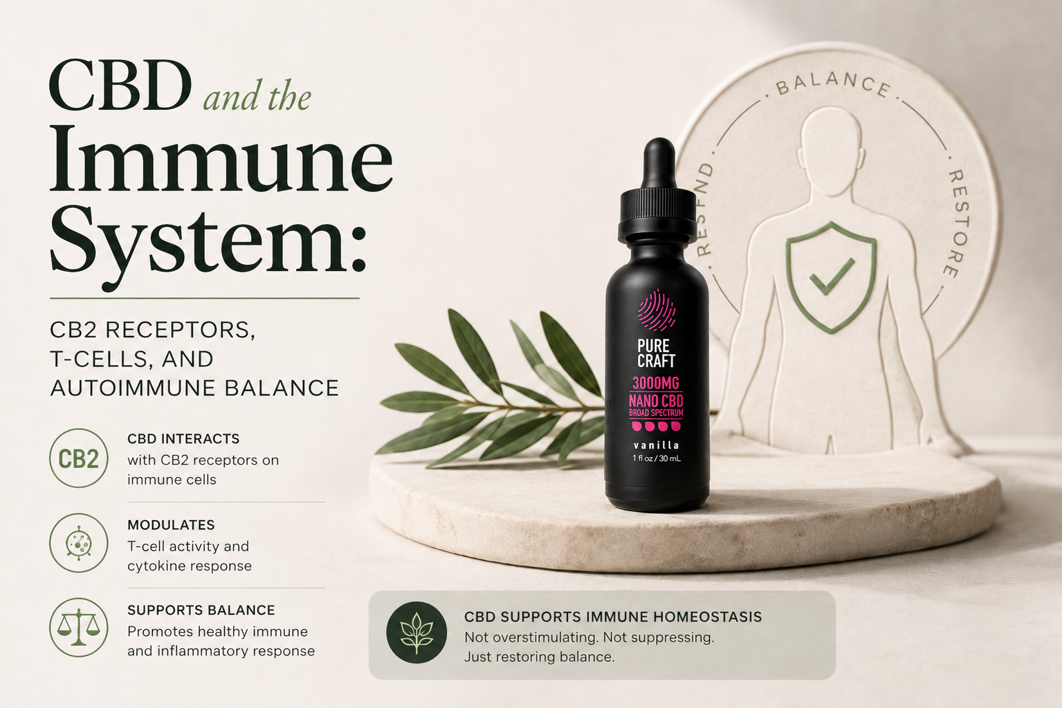 CBD and the Immune System: CB2 Receptors, T-Cells, and Autoimmune Balance | PureCraft CBD