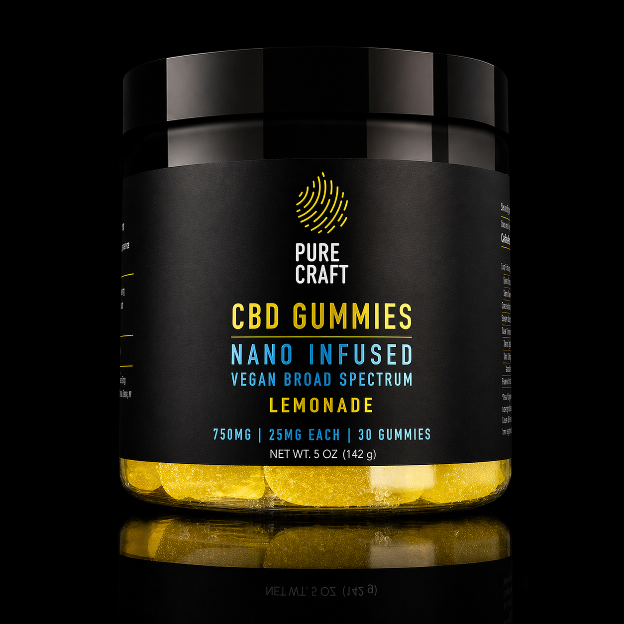 Nano CBD Infused Vegan Broad Spectrum Lemonade Gummies | Pure Nano CBD Infused Vegan Broad Spectrum Lemonade Gummies | Pure