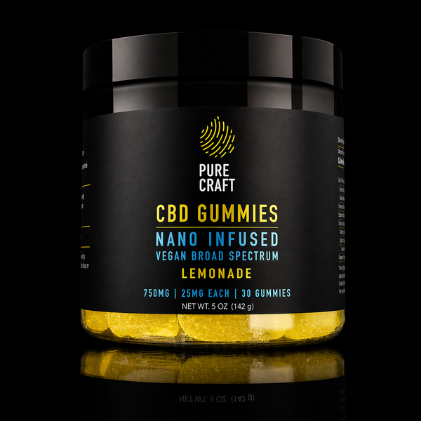 Nano CBD Infused Vegan Broad Spectrum Lemonade Gummies | Pure